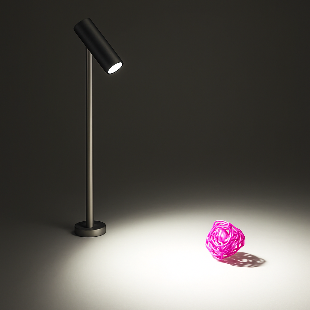 regulowany reflektor LED do gabloty jubilerskiej