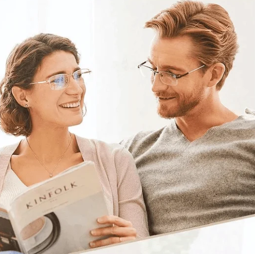 Multifokalne Okulary do Czytania z Filtrem Światła Niebieskiego – VisionPlus