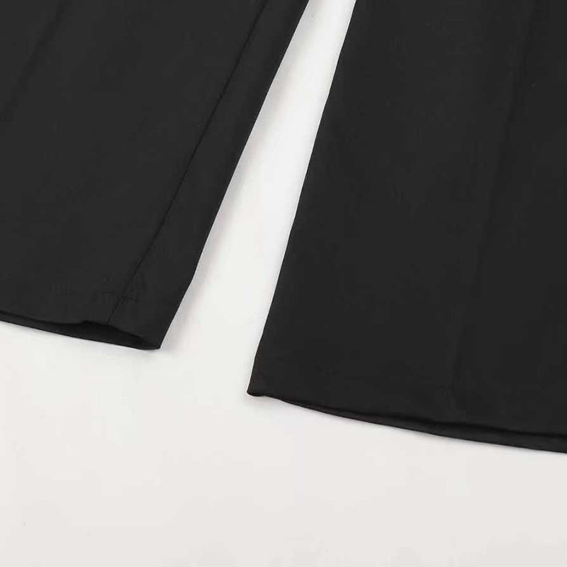 Damskie spodnie z wysokim stanem | Proste nogawki i kant | Rozmiary S–3XL