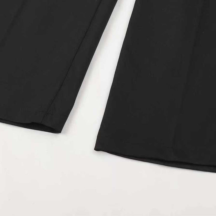 Damskie spodnie z wysokim stanem | Proste nogawki i kant | Rozmiary S–3XL