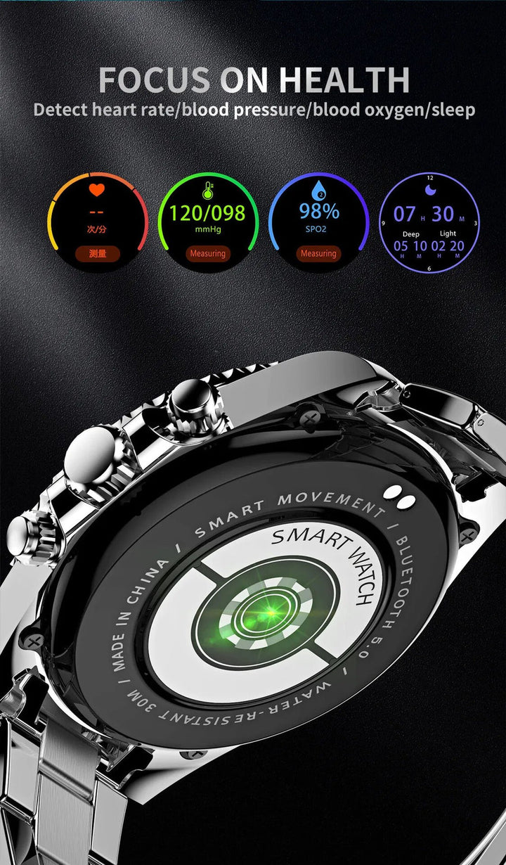 Smartwatch TimeMaster - Elegancka Stal | Zaawansowana Technologia