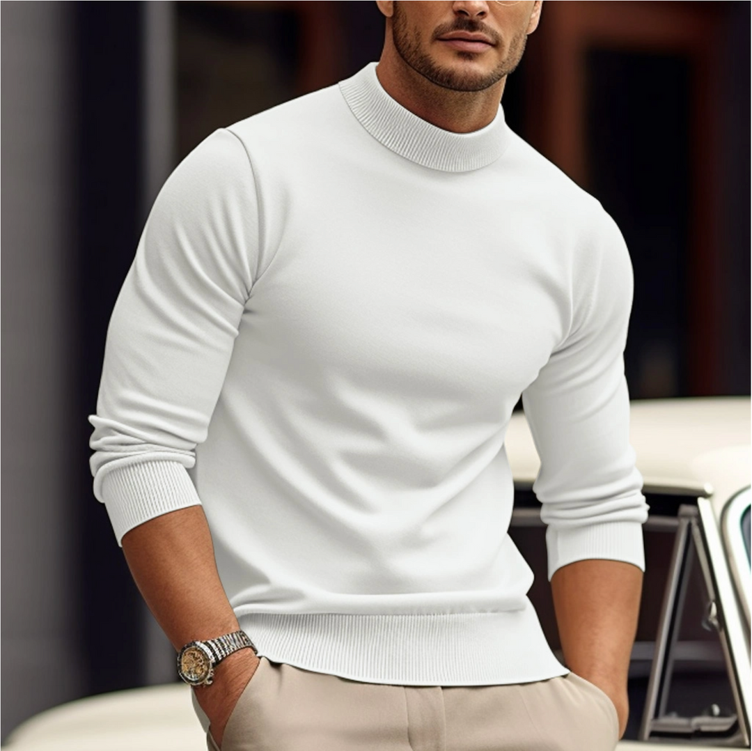 Elegancki sweter męski z długim rękawem – komfort i styl