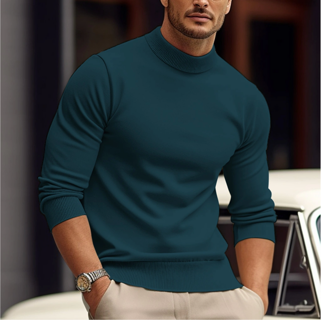 Elegancki sweter męski z długim rękawem – komfort i styl