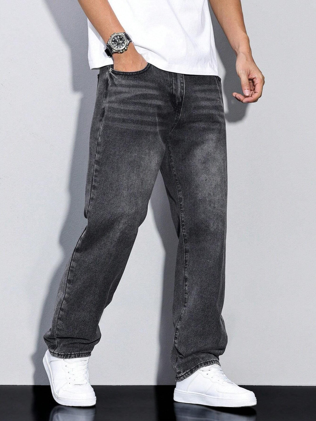 Męskie jeansy z prostą nogawką – spodnie denim straight fit