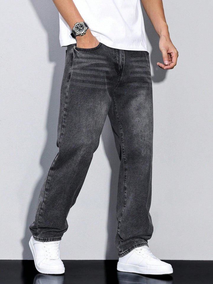 Męskie jeansy z prostą nogawką – spodnie denim straight fit