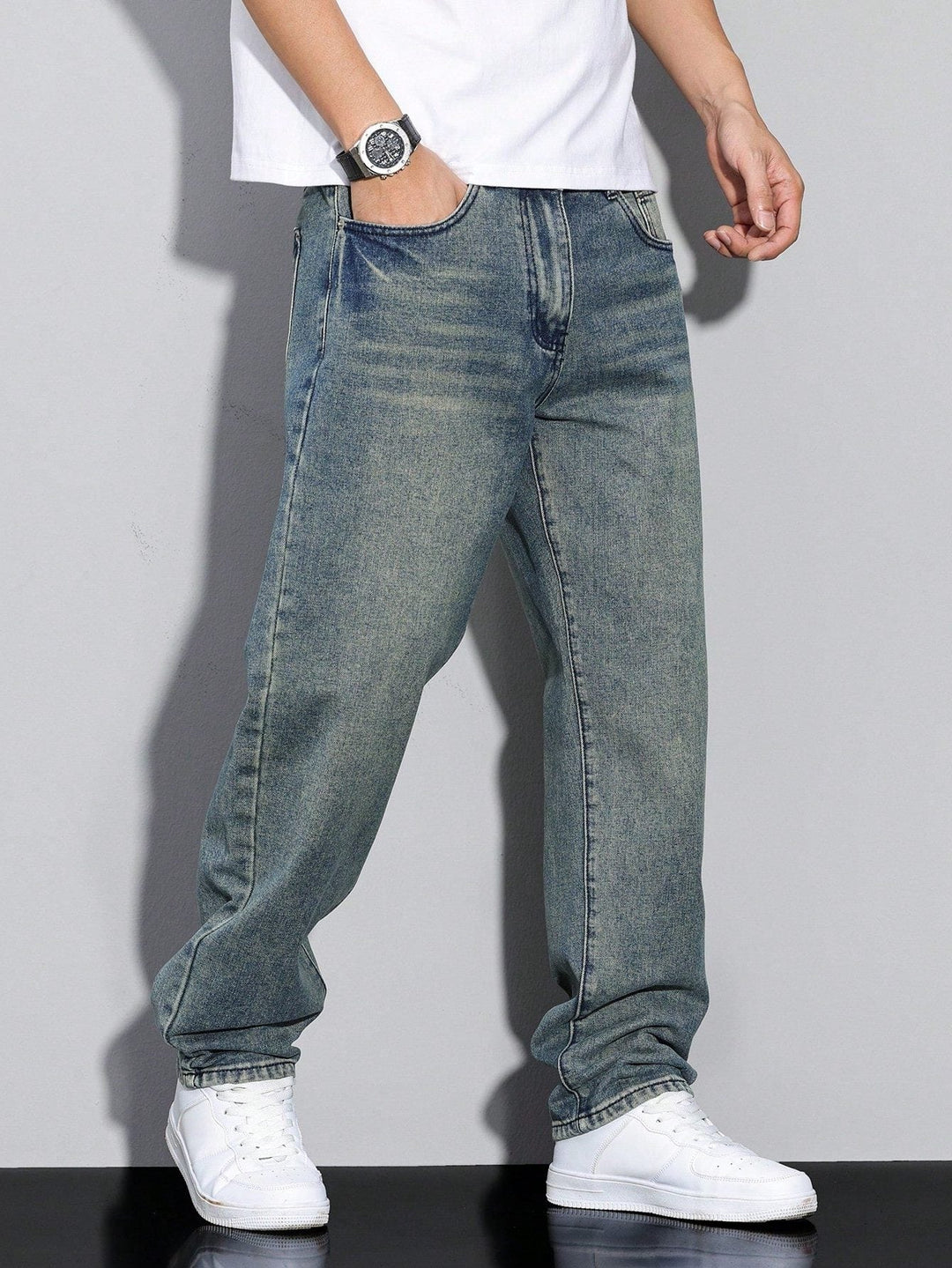 Męskie jeansy z prostą nogawką – spodnie denim straight fit