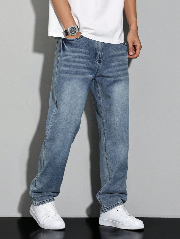 Męskie jeansy z prostą nogawką – spodnie denim straight fit