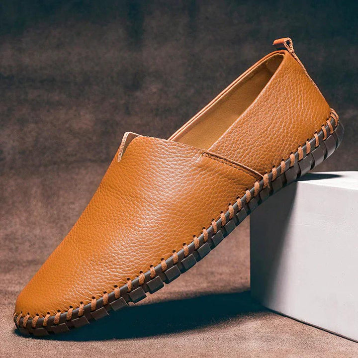 Eleganckie Lofery Matowe Skóra Naturalna Slip Ons