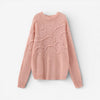 Oversize'owy sweter z długim rękawem i okrągłym dekoltem