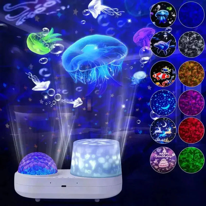 Projektor Nocny SereneStarlight | Kolorowe Światło na Sufit i Ściany dla Dzieci