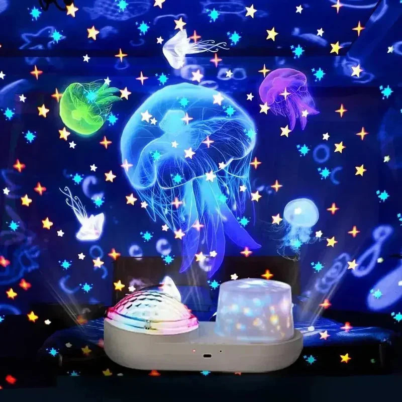 Projektor Nocny SereneStarlight | Kolorowe Światło na Sufit i Ściany dla Dzieci