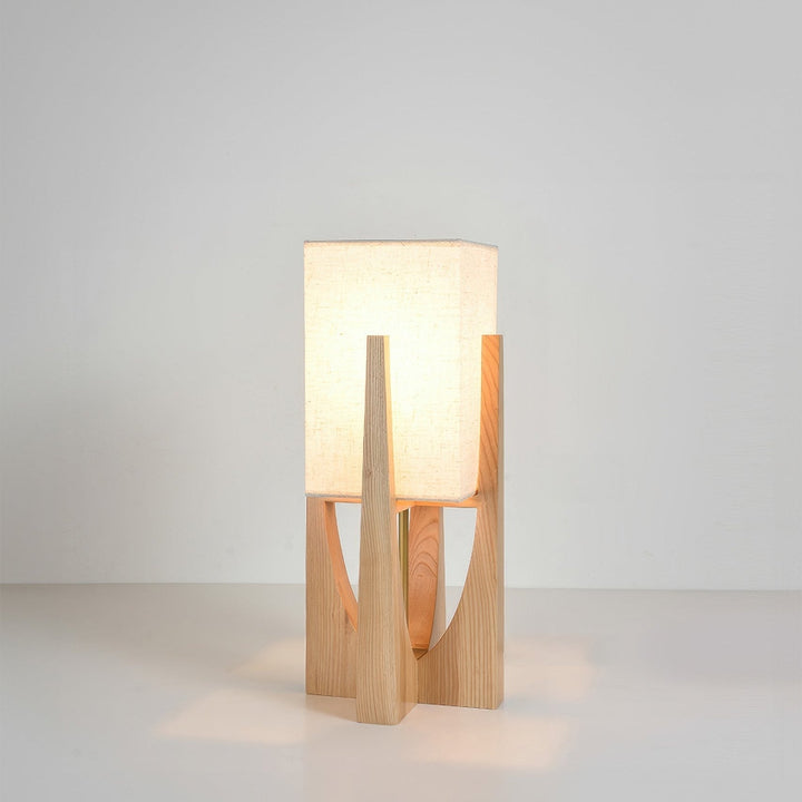 Lampa podłogowa z orzecha | Minimalistyczna i przytulna