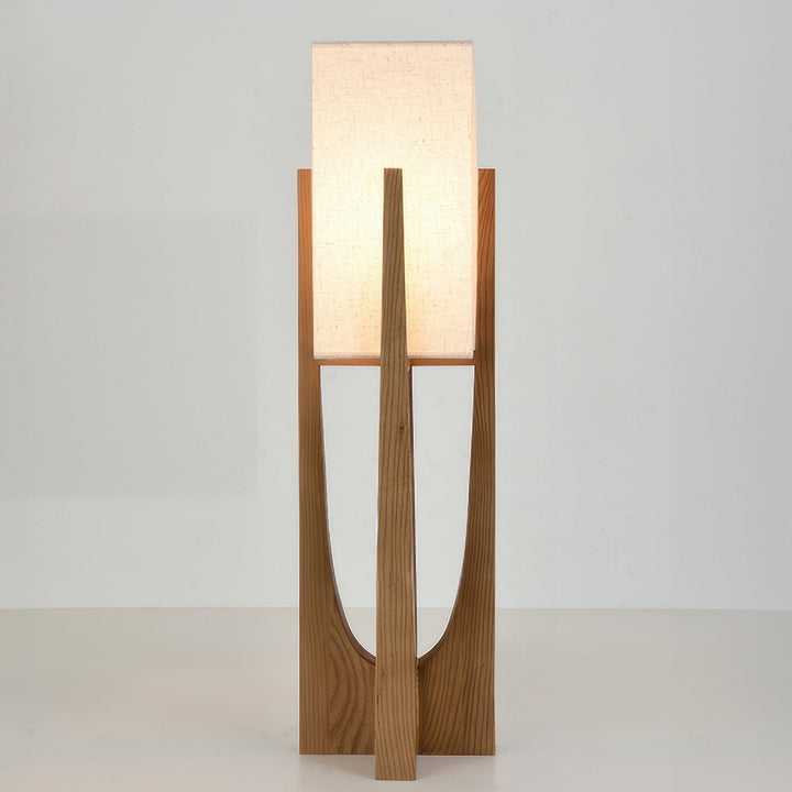 Lampa podłogowa z orzecha | Minimalistyczna i przytulna