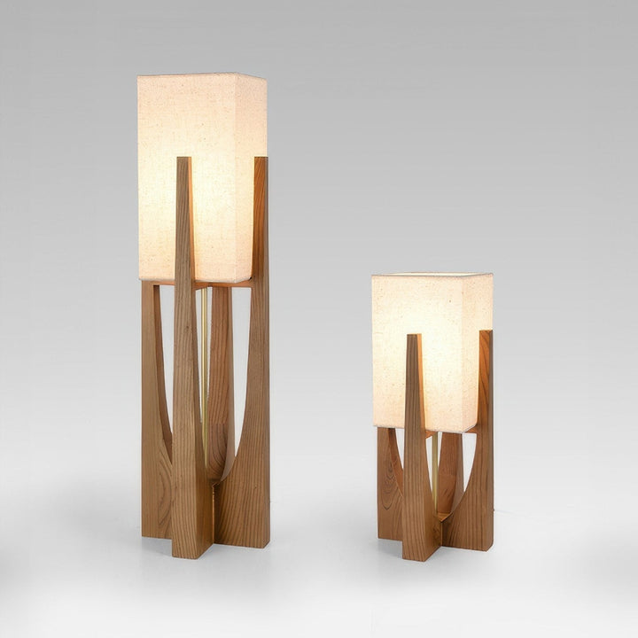 Lampa podłogowa z orzecha | Minimalistyczna i przytulna