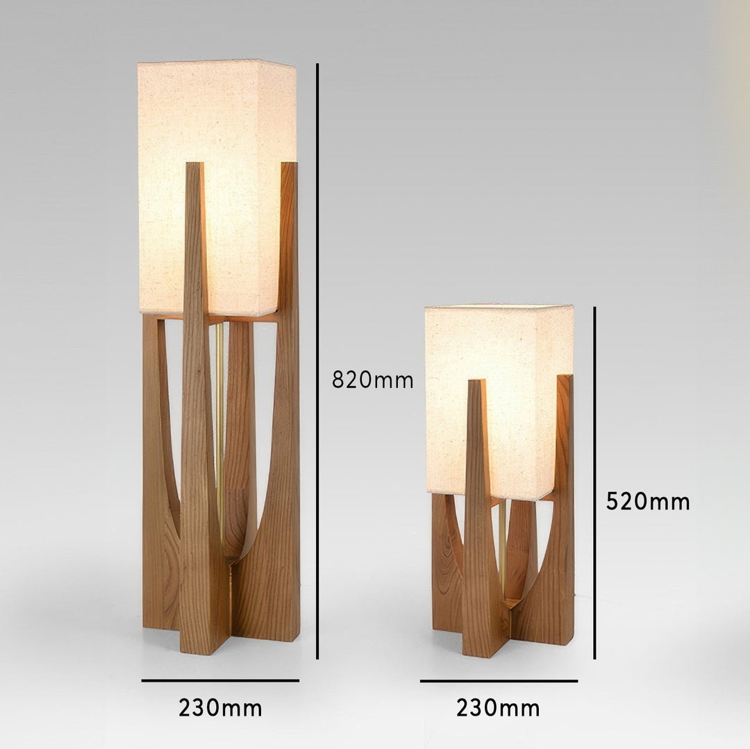 Lampa podłogowa z orzecha | Minimalistyczna i przytulna