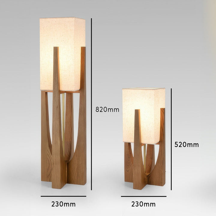 Lampa podłogowa z orzecha | Minimalistyczna i przytulna