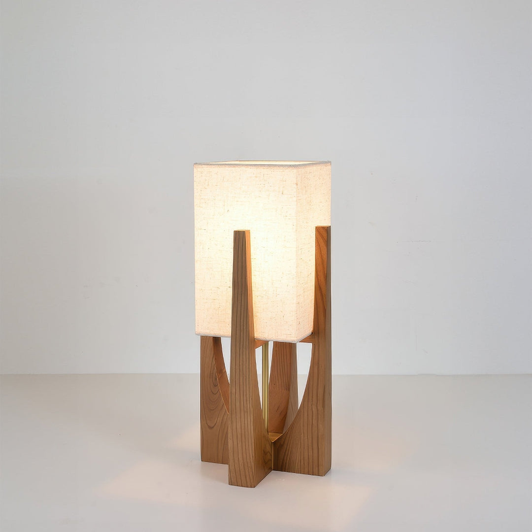 Lampa podłogowa z orzecha | Minimalistyczna i przytulna