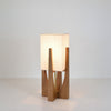 Lampa podłogowa z orzecha | Minimalistyczna i przytulna