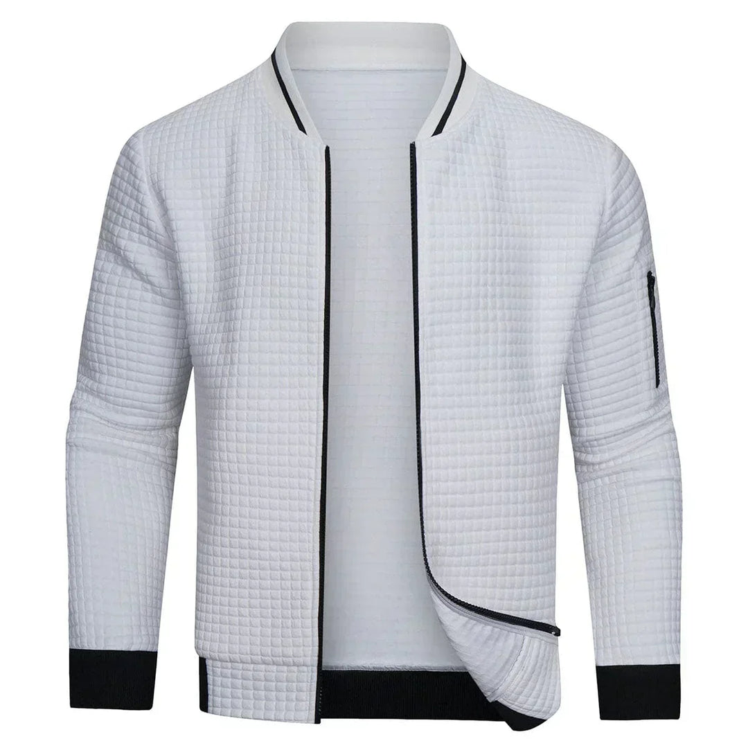 Bluza męska pikowana z zamkiem