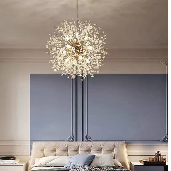 Ekskluzywny żyrandol z kryształami – elegancka lampa sufitowa do wyrafinowanych wnętrz
