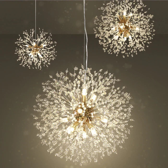 Ekskluzywny żyrandol z kryształami – elegancka lampa sufitowa do wyrafinowanych wnętrz
