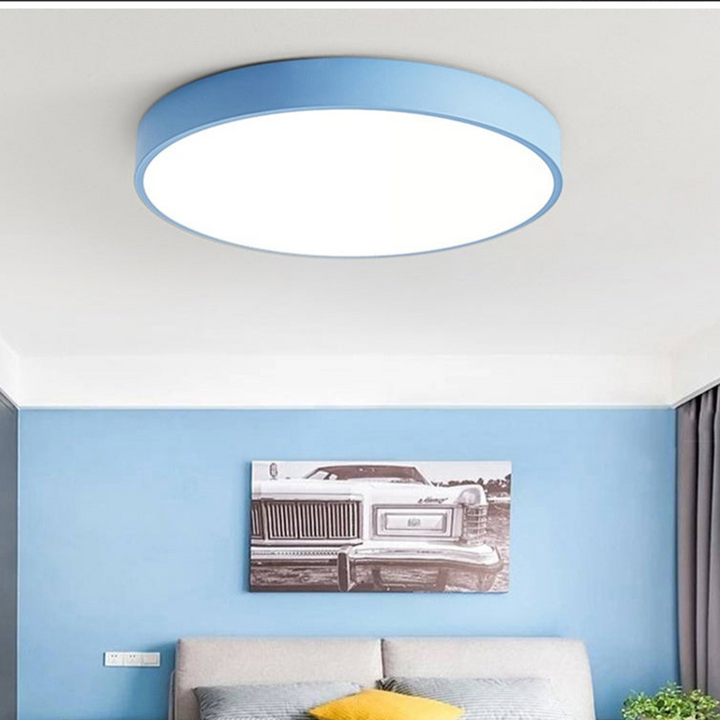 Okrągła lampa sufitowa Nordic Macaron z drewna
